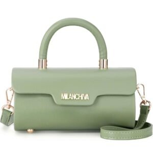 MilanChiva Sage Green Cylindrical Handbag