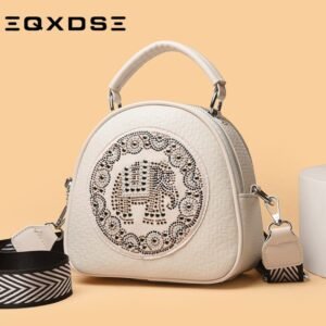 ELEPHANT Print Chikankaari Hand Bag