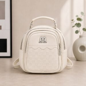 MinMin Classic Minimalist Beige Backpack