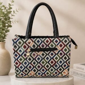 Zebra Print Chic Geometric Small Tote Bag