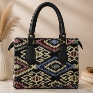 Zebra Print Chic Geometric Small Tote Bag